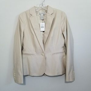NWT Banana Republic Womens Cream Tan Career Blazer